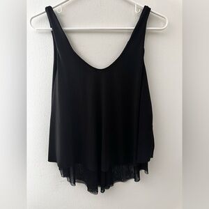 Flowy black Tank with mesh